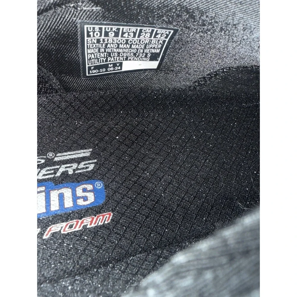 Bobs By Skechers Slip On Memory Foam Black Men's 10 Comfort Walking